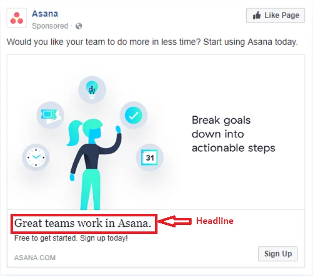 Asana Headline