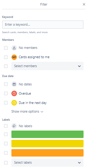 Trello Filters