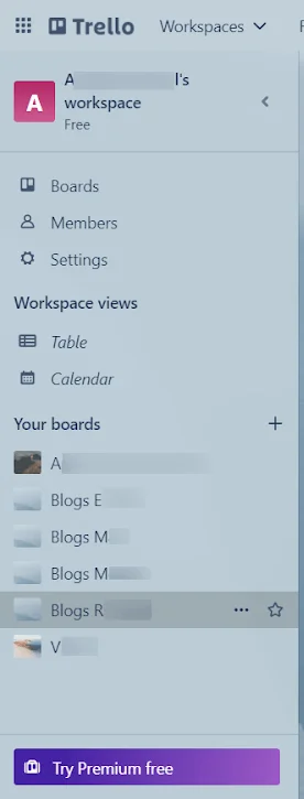 Trello Workspaces