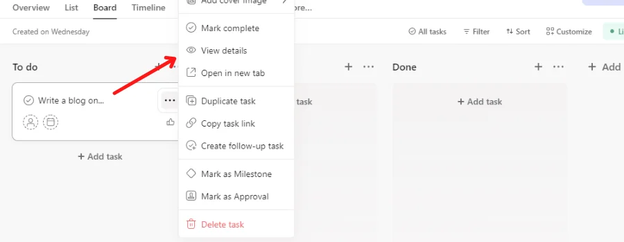 View Task Details