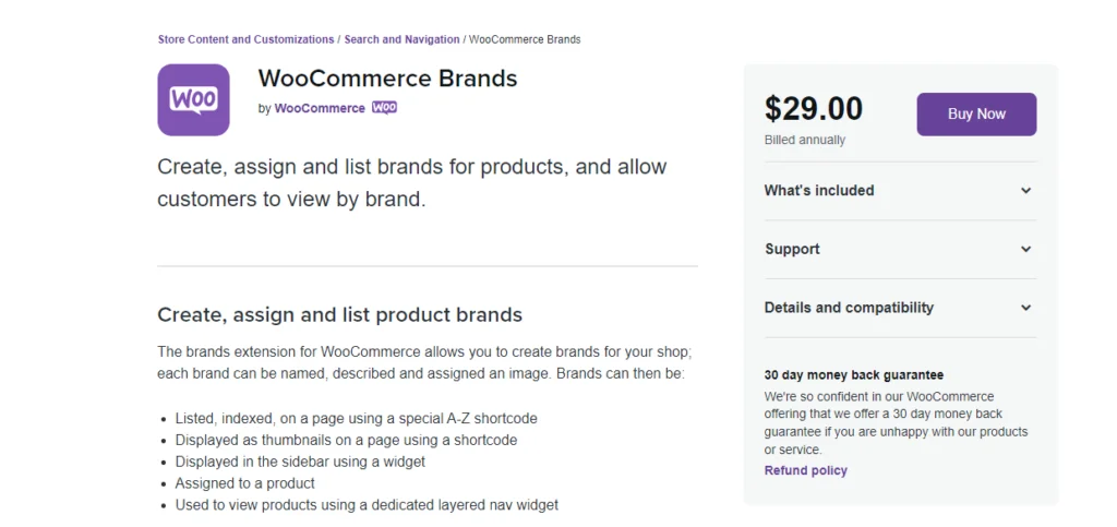 WooCommerce Brands plugin