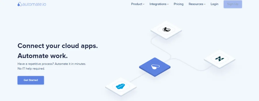 Automate.io page