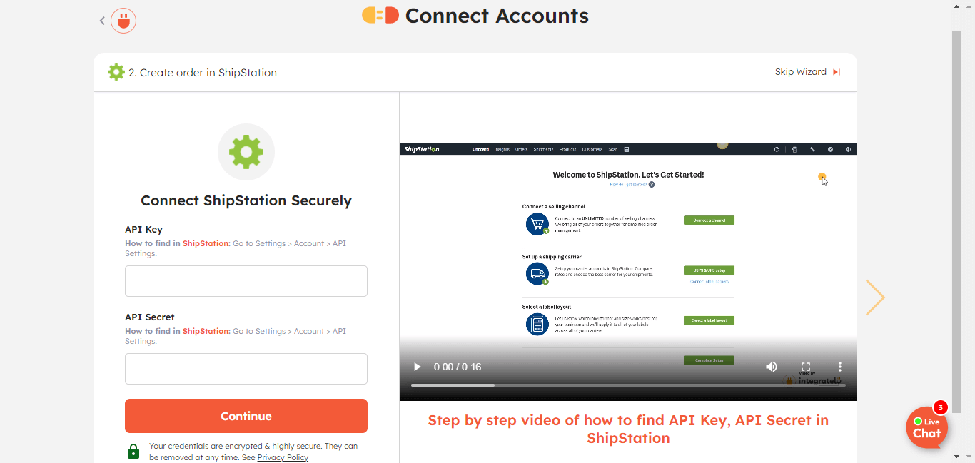 Securely connect your ShipStation account with Integrately to set up integrations and automate workflows