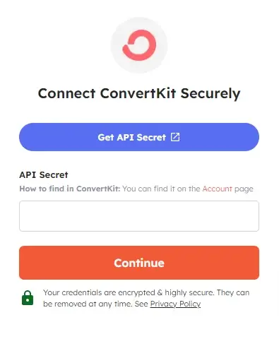 Securely connect ConvertKit with Integrately.