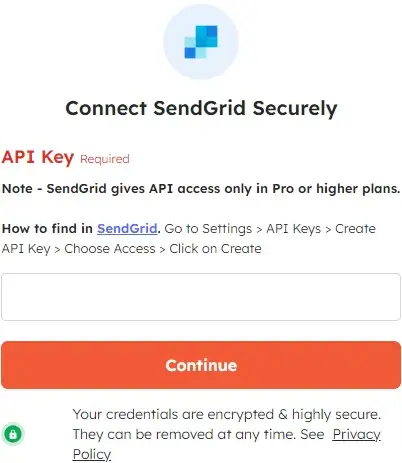  Connect your SendGrid account with Integrately