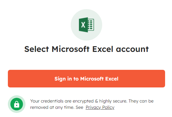 Securely connect Microsoft Excel to Integrately
