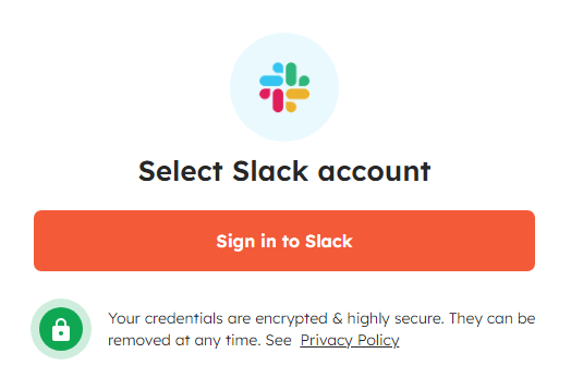 select slack account