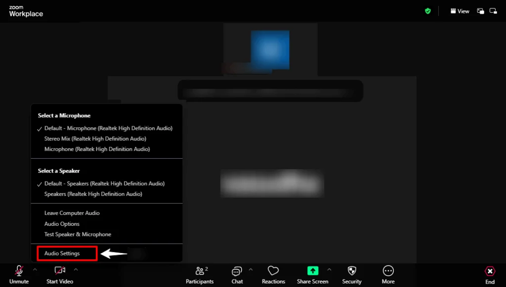 How to disable background noise in Zoom