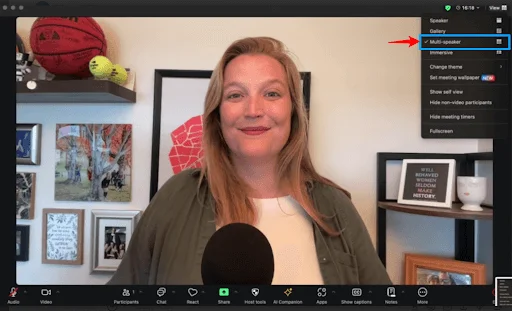How to enable Zoom's 'Multiple speaker' option
        