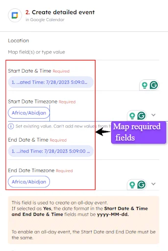 How to map required fields
            