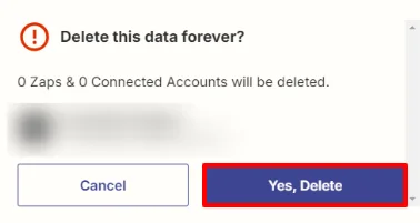 How to delete your Zapier account data