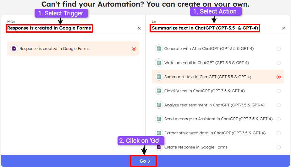 create a custom automation