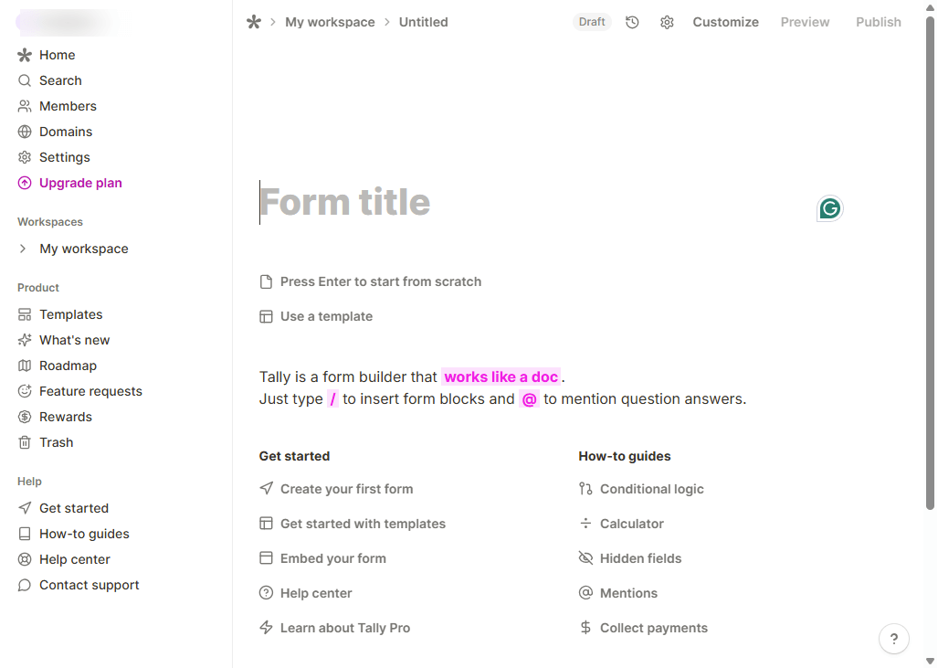 tally Plans & Pricing