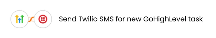 One-click automation for sending Twilio SMS for new GoHighLevel task