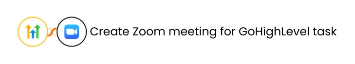 One-click automation for creating Zoom meeting for GoHighLevel task