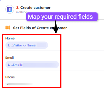 Map all required fields for integration