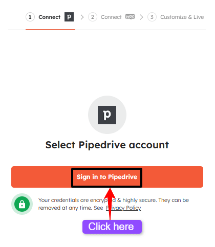 Connect your Pipedrive account