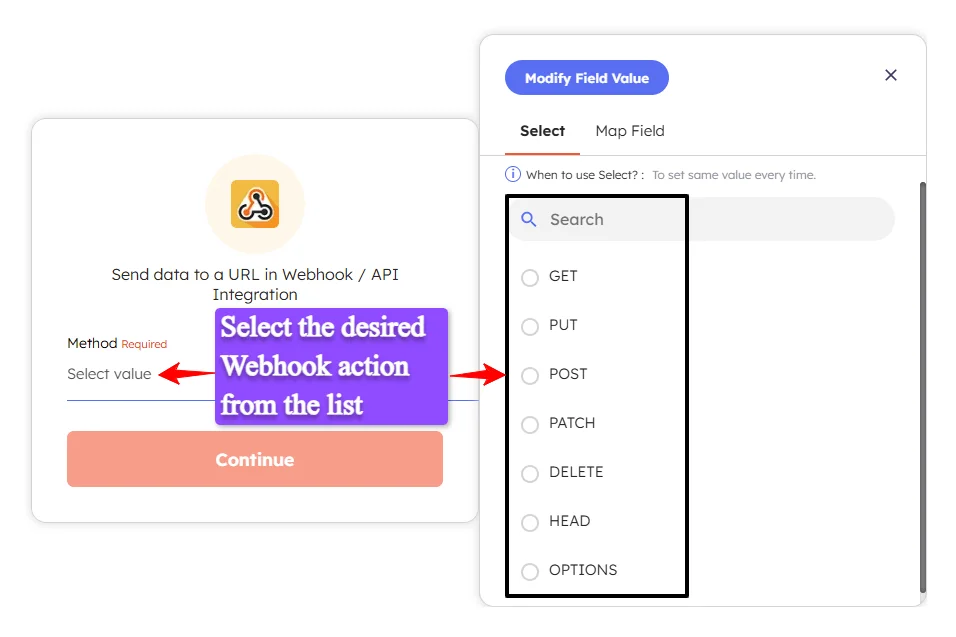 How to Webhook action in Integrately