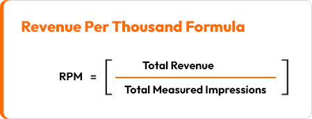 Revenue per thousand impressions calculator